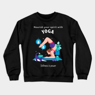 Nourish Your Spirit With Yoga Crewneck Sweatshirt